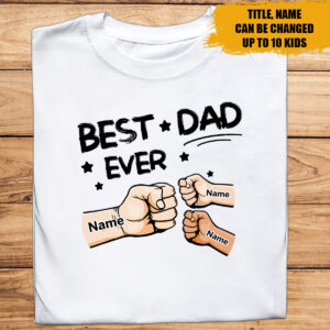 The Best Dad Ever Family Personalized Light