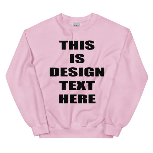 unisex crew neck sweatshirt light pink front 675a7214bc916