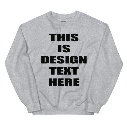 unisex crew neck sweatshirt sport grey front 675a7214b4203