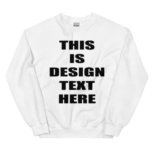 unisex crew neck sweatshirt white front 675a7214ce905